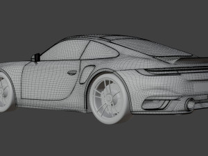 Porsche 911 Turbo S with Environment by Nikdox 3D Model