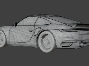 Porsche 911 Turbo S with Environment by Nikdox 3D Model