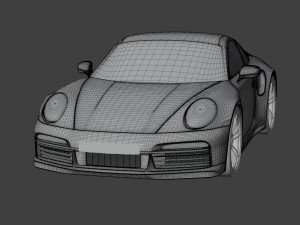 Porsche 911 Turbo S with Environment by Nikdox 3D Model