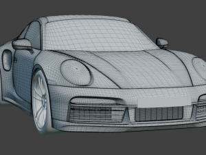 Porsche 911 Turbo S with Environment by Nikdox 3D Model