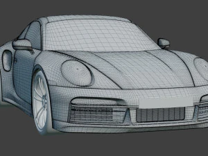 Porsche 911 Turbo S with Environment by Nikdox 3D Model