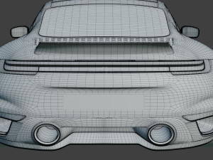 Porsche 911 Turbo S with Environment by Nikdox 3D Model