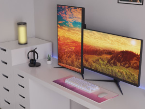 Minimatistic Computer Desk by Nikdox 3D Модель