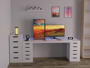 Minimatistic Computer Desk by Nikdox 3D Model