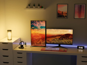 Minimatistic Computer Desk by Nikdox 3D Модель