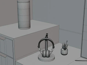 Minimatistic Computer Desk by Nikdox 3D Model