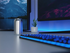 Minimatistic Gaming Desk by Nikdox 3D Model