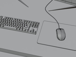 Minimatistic Gaming Desk by Nikdox 3D Model