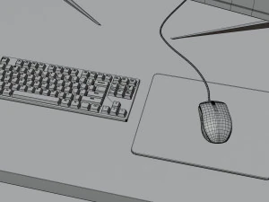 Minimatistic Gaming Desk by Nikdox 3D Model