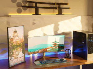 Gaming Desk in Japanesse Style by Nikdox 3D Model