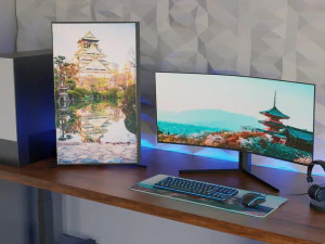 Gaming Desk in Japanesse Style by Nikdox 3D Model