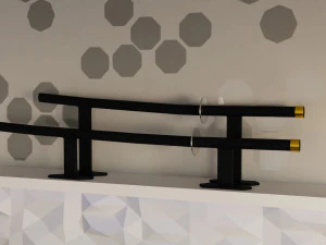 Gaming Desk in Japanesse Style by Nikdox 3D Model