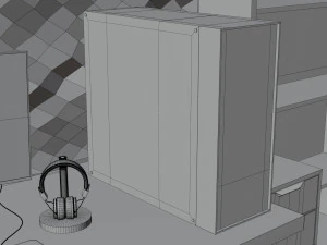 Gaming Desk in Japanesse Style by Nikdox 3D Model