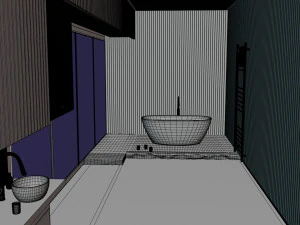 Minimalistic Bathroom Interior by Nikdox 3D Model