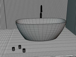 Minimalistic Bathroom Interior by Nikdox 3D Model