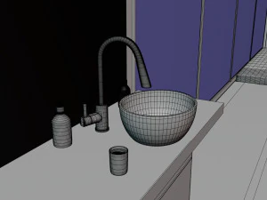 Minimalistic Bathroom Interior by Nikdox 3D Model