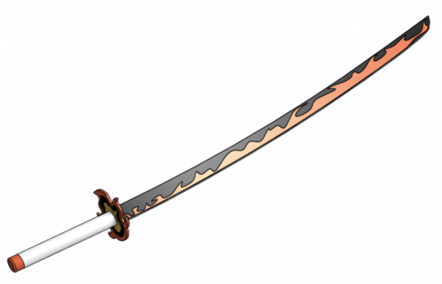 Flame Katana Model 3D .c4d .max .obj .3ds .fbx .stl .blend
