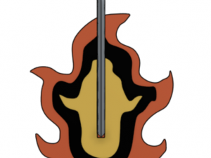 Flame Katana Model 3D