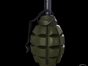 수류탄 F-1 3D 모델