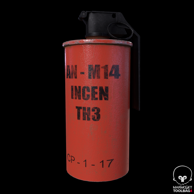 Grenade AN-M14 Modelo 3D .c4d .max .obj .3ds .fbx .stl .blend 