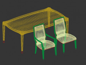 Dining Set Modelo 3D