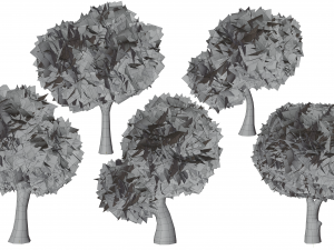 Stylized trees Modelo 3D