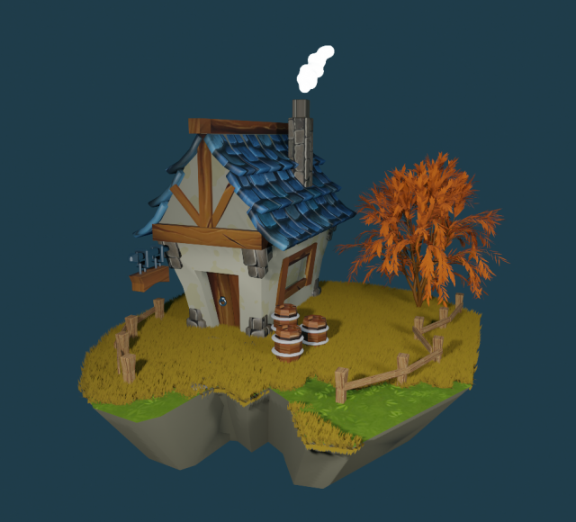 Flying Island Modelo 3D .c4d .max .obj .3ds .fbx .stl .blend 