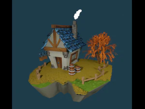 Flying Island 3D Model
