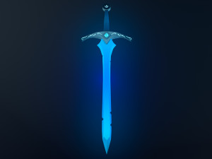 Sword Low Poly 3D Модель