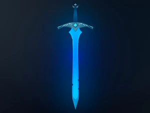 Spada Low Poly Modello 3D