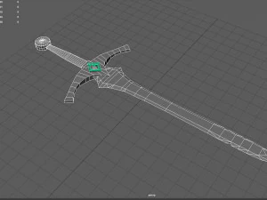 Spada Low Poly Modello 3D