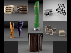 Set of Furniture 3D 모델