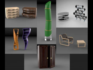 Set of Furniture 3D Model
