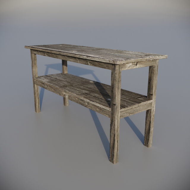 Table Old 3D 모델 .c4d .max .obj .3ds .fbx .stl .blend 