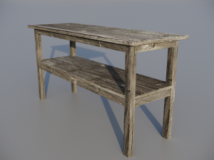 Table Old 3D 모델