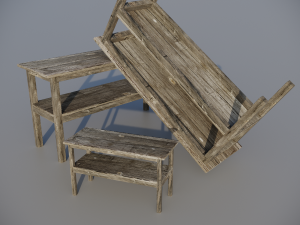 Table Old 3D 모델