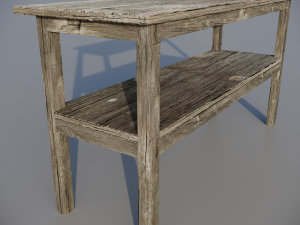 Table Old 3D 모델