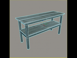 Table Old 3D 모델