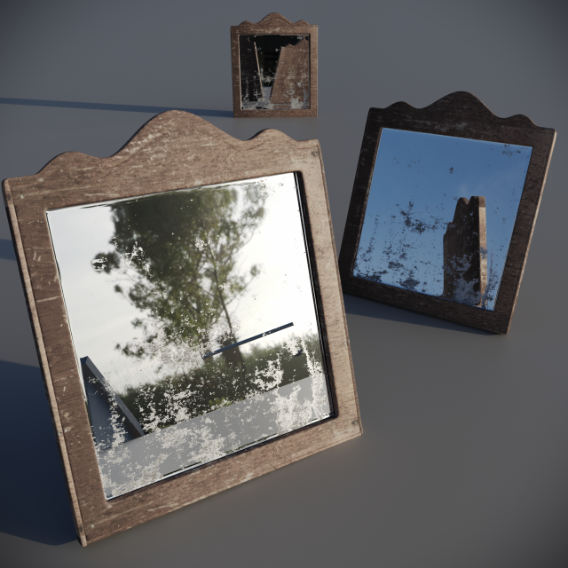 Mirror Old 3D 모델 .c4d .max .obj .3ds .fbx .stl .blend 