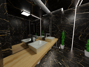 Dark bathroom Modelo 3D