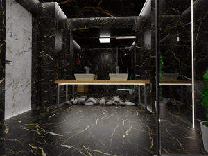 Dark bathroom Modelo 3D