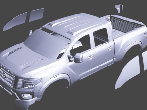 Carroceria crawler nissan titan 313mm 3D 打印模型