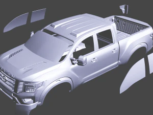 Carroceria crawler nissan titan 313mm Modelo de Impressão 3D