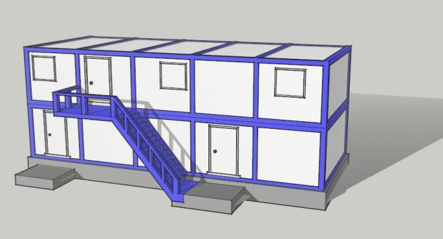 Temorary construction Modello 3D .c4d .max .obj .3ds .fbx .stl .blend 