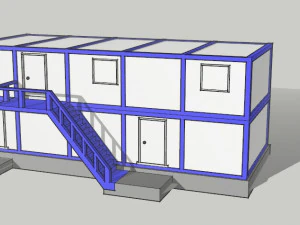 Ge&ccedil;ici inşaat 3D Model