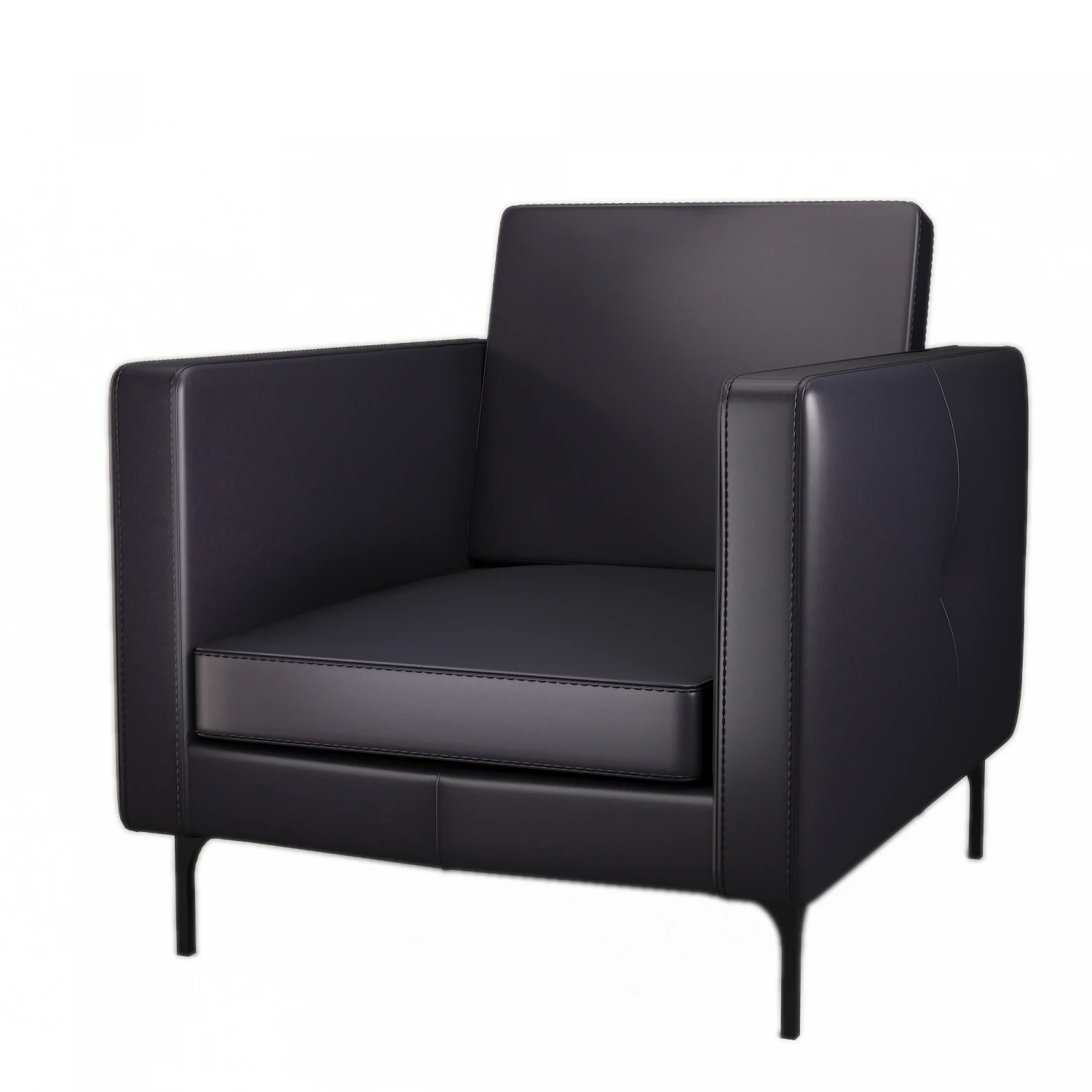 Leather Armchair 3D Model .c4d .max .obj .3ds .fbx .stl .blend
