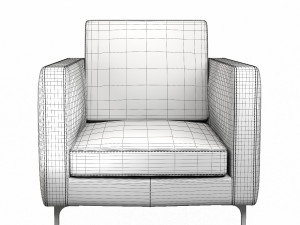 Leather Armchair 3D Model