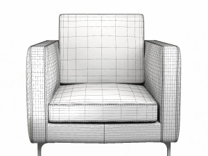 Leather Armchair 3D Model