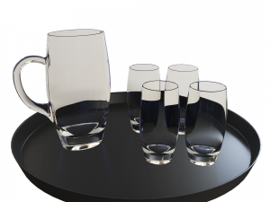 Pitcher and glass 01 Modèle 3D