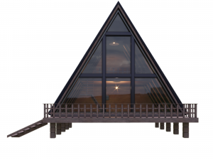 A frame House 3D 모델